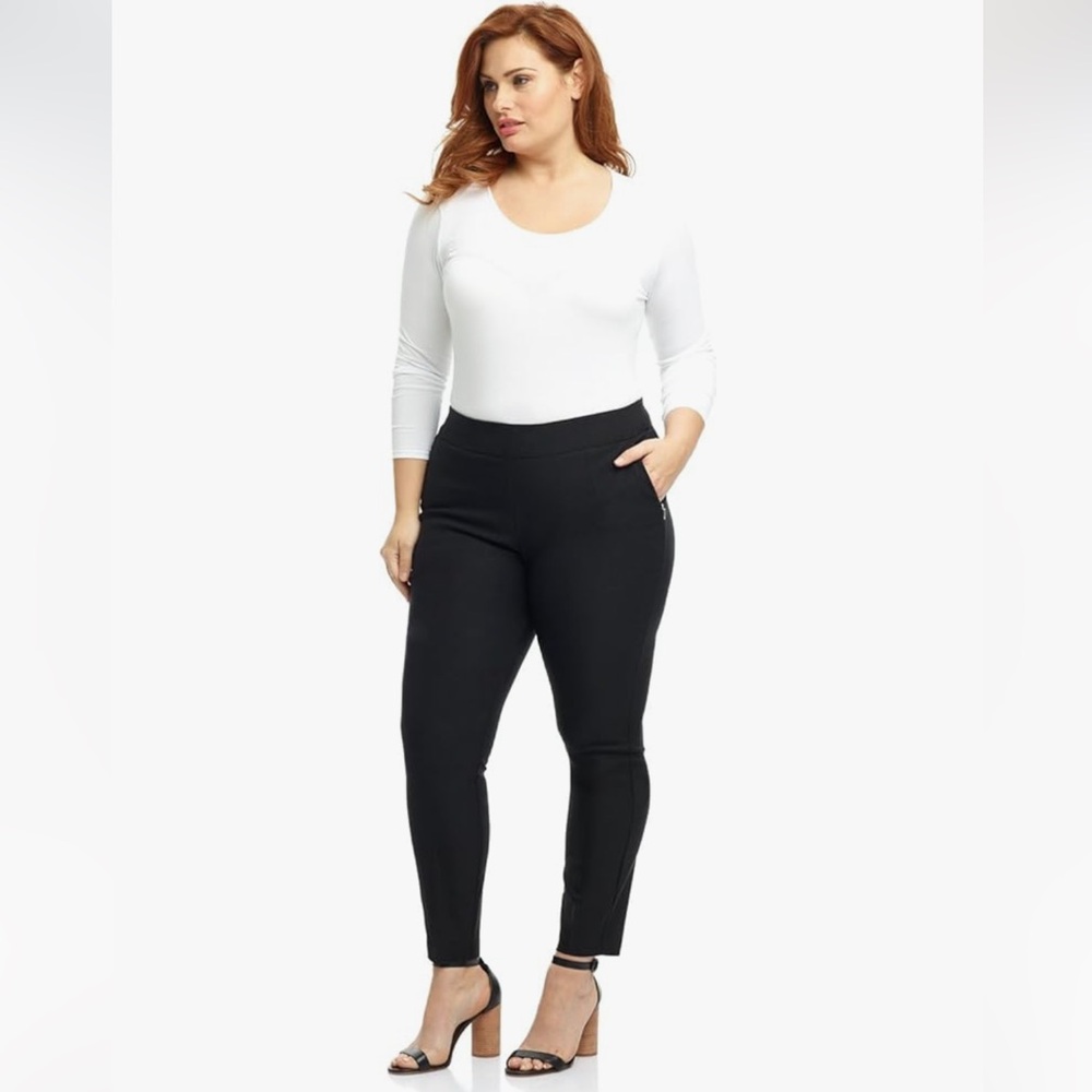 Rekucci Curvy Woman Ease into Comfort Skinny Plus Size Pant w/Tummy Control